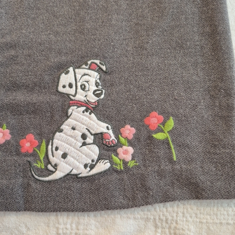 Disney Store girls size 7/8 101 Dalmations  gray embroidered Aline dress EUC - Picture 2 of 6